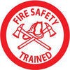 NMC HH72-HARD HAT EMBLEM, FIRE SAFETY TRAINED, 2 DIA, PS VINYL (PAK OF 25)