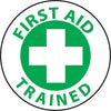 NMC HH73-HARD HAT EMBLEM, FIRST AID TRAINED, 2 DIA, PS VINYL (PAK OF 25)