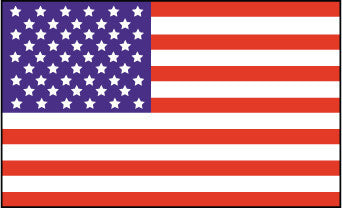 NMC HH92-(GRAPHIC AMERICAN FLAG), 7/8 X 1 5/8., PS VINYL (PAK OF 25)