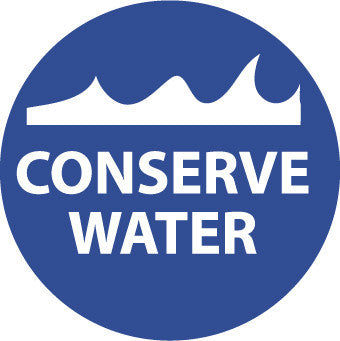 NMC HH93-CONSERVE WATER, 2DIA. PS VINYL (PAK OF 25)