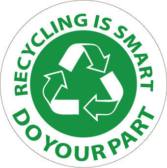 NMC HH95-RECYCLING IS SMART DO YOUR PART, 2DIA, PS VINYL (PAK OF 25)