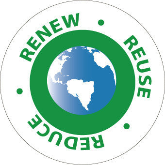 NMC HH96-RENEW REUSE, REDUCE, (GRAPHIC), 2DIA, PS VINYL (PAK OF 25)