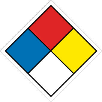 NMC HMS8P-HAZARD IDENTIFICATION SYSTEM LABELS, 8X8, PS VINYL (PAK OF 5)