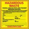 NMC HW18-LABELS, HAZARDOUS WASTE NEW JERSEY, 6X6, PS PAPER (1 ROLL)