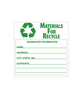 NMC HW34ALV-LABELS, MATERIALS FOR RECYCLE, 6X6, PS VINYL, 500/LB (1 ROLL)