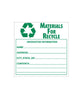 NMC HW34AL-LABELS, MATERIAL FOR RECYCLE, 6X6, PS PAPER (1 ROLL)