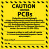 NMC HW4C-LABELS, CAUTION CONTAINS PCB'S. . .., 6X6, PS VINYL (PAK OF 25)