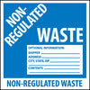 NMC HW9AL-LABLES, NON REGULATED WASTE, 6X6, PS PAPER (1 ROLL)