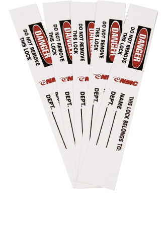 NMC IDL2-LABELS, LOCK, 3/4''X5'', PS VINYL (PAK OF 40)
