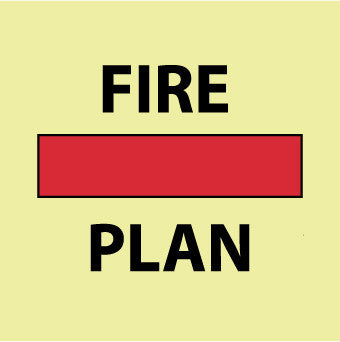 NMC IMO100P-IMO, SYMBOL, FIRE CONTROL SAFETY PLAN, 6X6, GLOW VINYL LAMINATED (1 EACH)