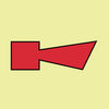 NMC IMO102R-IMO, SYMBOL, FIRE ALARM HORN, 6X6, GLOW RIGID LAMINATED (1 EACH)