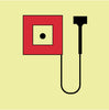 NMC IMO104R-IMO, SYMBOL, MANUALLY OPERATED CALL POINT, 6X6, GLOW RIGID LAMINATED (1 EACH)