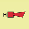 NMC IMO116R-IMO, SYMBOL, FIRE ALARM HORN HALON, 6X6, GLOW RIGID LAMINATED (1 EACH)
