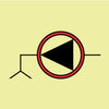 NMC IMO124P-IMO, SYMBOL, EMERGENCY BILGE PUMP, 6X6, GLOW VINYL LAMINATED (1 EACH)