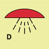 NMC IMO126P-IMO, SYMBOL, SPACE PROTECTED BY DRENCHING SYSTEM, 6X6, GLOW VINYL LAMINATED (1 EACH)