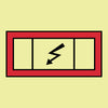 NMC IMO134P-IMO, SYMBOL, EMERGENCY SWITCHBOARD, 6X6, GLOW VINYL LAMINATED (1 EACH)
