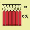 NMC IMO147P-IMO, SYMBOL, CO2 BATTERY, 6X6, GLOW VINYL LAMINATED (1 EACH)
