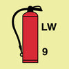 NMC IMO154P-IMO, SYMBOL, FIRE EXTINGUISHER - FOAM, 6X6, GLOW VINYL LAMINATED (1 EACH)