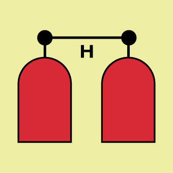 NMC IMO157P-IMO, SYMBOL, RELEASE STATION HALON, 6X6, GLOW VINYL LAMINATED (1 EACH)