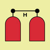 NMC IMO157P-IMO, SYMBOL, RELEASE STATION HALON, 6X6, GLOW VINYL LAMINATED (1 EACH)