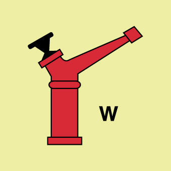 NMC IMO165R-IMO, SYMBOL, MONITOR GUN - WATER, 6X6, GLOW RIGID LAMINATED (1 EACH)