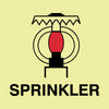 NMC IMO168P-IMO, SYMBOL, SPACE PROTECTED BY SPRINKLER, 6X6, GLOW VINYL LAMINATED (1 EACH)