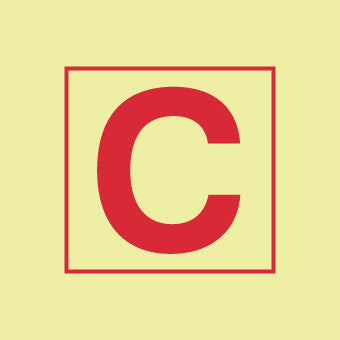 NMC IMO172P-IMO, SYMBOL, CONTROL STATION, 6X6, GLOW VINYL LAMINATED (1 EACH)