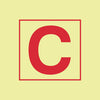 NMC IMO172P-IMO, SYMBOL, CONTROL STATION, 6X6, GLOW VINYL LAMINATED (1 EACH)