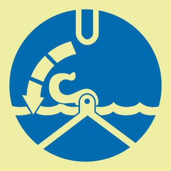 NMC IMO187R-IMO, SYMBOL, RELEASE FALLS, 6X6, GLOW RIGID LAMINATED (1 EACH)