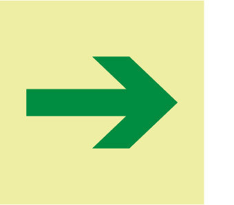 NMC IMO189R-IMO, SYMBOL, PRIMARY ESCAPE, 6X6, GLOW RIGID LAMINATED (1 EACH)