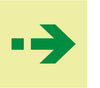 NMC IMO190R-IMO, SYMBOL, SECONDARY ESCAPE, 6X6, GLOW RIGID LAMINATED (1 EACH)