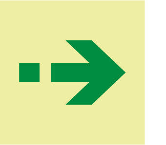 NMC IMO190P-IMO, SYMBOL, SECONDARY ESCAPE, 6X6, GLOW VINYL LAMINATED (1 EACH)