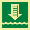NMC IMO200R-IMO, SYMBOL, EMBARKATION LADDER, 6X6, GLOW RIGID LAMINATED (1 EACH)