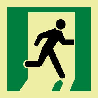 NMC IMO206P-IMO, SYMBOL, EXIT RIGHT, 6X6, GLOW VINYL LAMINATED (1 EACH)