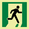 NMC IMO206P-IMO, SYMBOL, EXIT RIGHT, 6X6, GLOW VINYL LAMINATED (1 EACH)