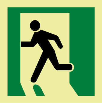 NMC IMO207P-IMO, SYMBOL, EXIT LEFT, 6X6, GLOW VINYL LAMINATED (1 EACH)