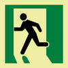 NMC IMO207P-IMO, SYMBOL, EXIT LEFT, 6X6, GLOW VINYL LAMINATED (1 EACH)