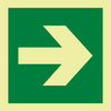 NMC IMO208R-IMO, SYMBOL, DIRECTIONAL ARROW STRAIGHT, 6X6, GLOW RIGID LAMINATED (1 EACH)