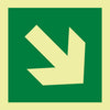NMC IMO209R-IMO, SYMBOL, DIRECTIONAL ARROW DIAGONAL, 6X6, GLOW RIGID LAMINATED (1 EACH)
