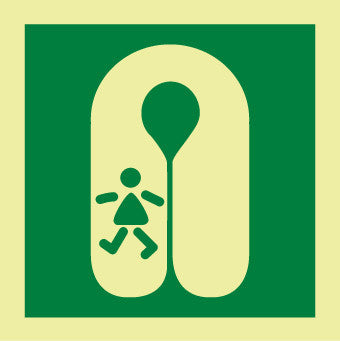NMC IMO213P-IMO, SYMBOL, LIFE JACKET - CHILD, 6X6, GLOW VINYL LAMINATED (1 EACH)
