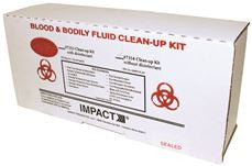 IMPACT 7354 BLOODBORNE PATHOGEN KIT WITHOUT DISINFECTANT RED/WHITE (1 PER CASE)