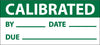 NMC INL3-INSPECTION LABEL, CALIBRATED, GRN/WHT, 1X2 1/4, PS VINYL (27 LABELS) (PAK OF 3)