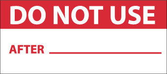 NMC INL4-INSPECTION LABEL, DO NOT USE, RED/WHT, 1X2 1/4, PS VINYL (27 LABELS) (PAK OF 3)