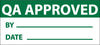 NMC INL6-INSPECTION LABEL, QA APPROVED, GRN/WHT, 1X2 1/4, PS VINYL (27 LABELS) (PAK OF 3)