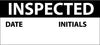 NMC INL7-INSPECTION LABEL, INSPECTED, BLK/WHT, 1X2 1/4, PS VINYL (27 LABELS) (PAK OF 3)