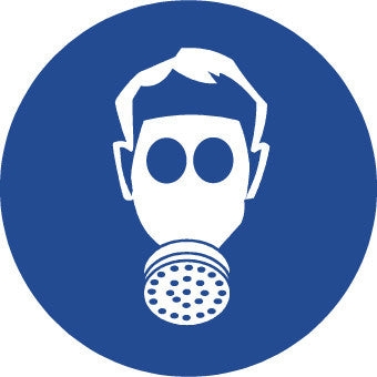 NMC ISO207AP-LABEL, GRAPHIC FOR WEAR RESPIRATORY PROTECTION, 2IN DIA, PS VINYL (PAK OF 10)
