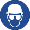 NMC ISO210AP-LABEL, GRAPHIC FOR WEAR HEAD AND EYE PROTECTION, 2IN DIA, PS VINYL (PAK OF 10)