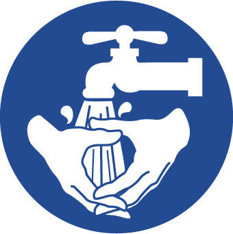 NMC ISO217AP-LABEL, GRAPHIC FOR WASH HANDS, 2IN DIA, PS VINYL (PAK OF 10)