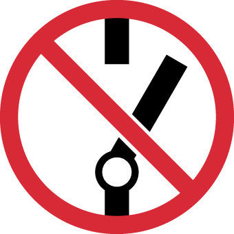 NMC ISO223AP-LABEL, GRAPHIC FOR DO NOT THROW SWITCH, 2IN DIA, PS VINYL (PAK OF 10)