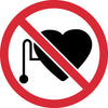 NMC ISO226AP-LABEL, GRAPHIC FOR NO PACEMAKERS, 2IN DIA, PS VINYL (PAK OF 10)